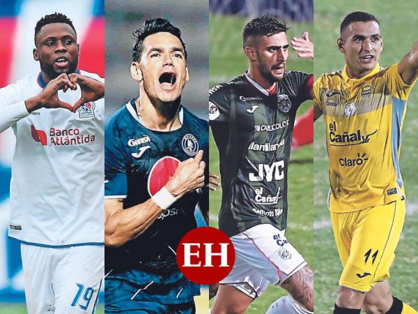 Arboleda: Sus ocho goles lo tienen como el mejor artillero del Olimpia en el presente campeonato y en semifinales puede aumentar la cuota. Moreira: El paraguayo de 35 años se fue en blanco en La Ceiba, pero mañana se perfila para celebrar su octavo gol del Clausura. Lucas Campana: El delantero argentino de Marathón retornó con goles y ya le marcó al Victoria en la ronda del repechaje. Tiene seis en total. Omar Rosas: El mexicano se convirtió en una solución para Héctor Vargas en Real España tras la lesión del artillero principal Ramiro Rocca.