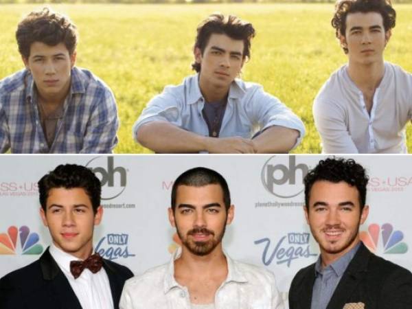 Esta es una comparación de cómo eran hace más de seis años y cómo están hoy en día los Jonas Brothers.