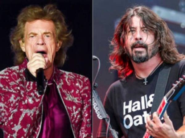 Jagger y Grohl hicieron equipo para la canción pandémica de hard-rock 'Eazy Sleazy'. Foto: AP