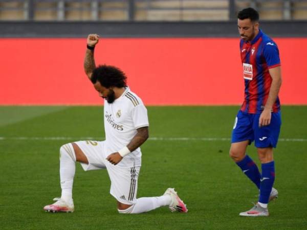 Marcelo Vieira fue el autor del tercer gol del Real Madrid en su duelo contra el Eibar. Foto AFP