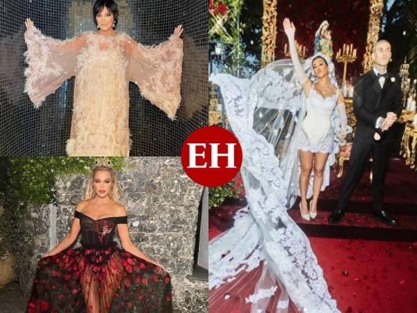 La elegancia y la extravagancia del vestuario de Dolce &amp; Gabanna volvió aún más icónica la boda Kourtney. Todas las mujeres del clan Kardashian impusieron estilo.