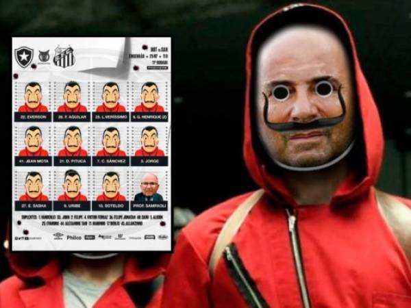 Así apareció Jorge Sampaoli en el homenaje a 'La casa de papel'.