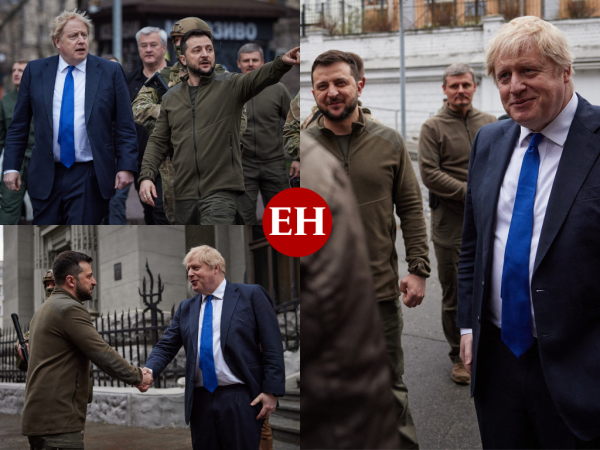 Boris Johnson, que realizó una visita sorpresa a Ucrania el sábado, y el presidente ucraniano Volodimir Zelenski, pasearon juntos por las calles de Kiev, donde varios barrios fueron bombardeados por Rusia, según la presidencia del país.