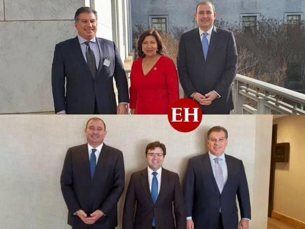 Mateo Yibrín y Juan Carlos Sikaffy en compañía de la congresista Norma Torres y de Ricardo Zúñiga.