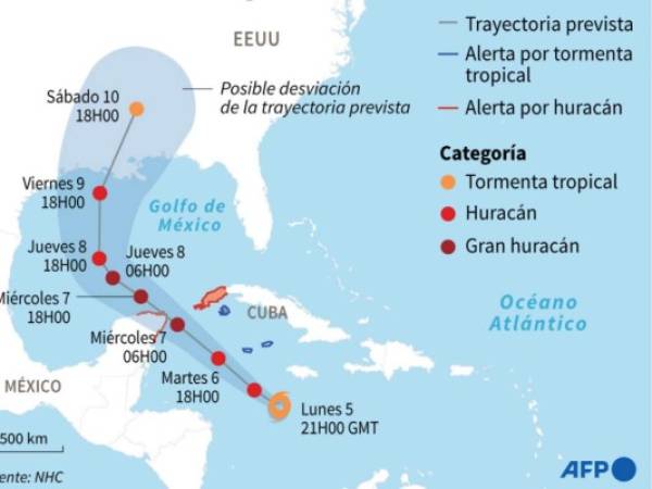 Se movía hacia una zona con aguas muy cálidas y vientos de baja intensidad en las capas superiores de la atmósfera, lo que los meteorólogos del Centro Nacional de Huracanes de Estados Unidos (NHC por sus siglas en inglés) consideraron “un entorno muy propicio para que se fortalezca”.