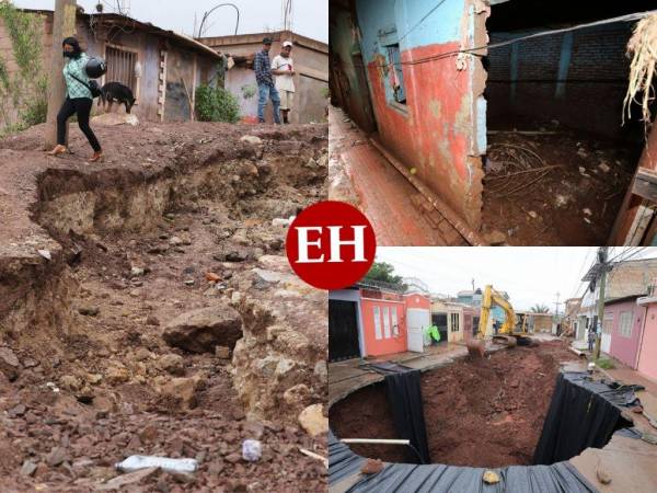 Las lluvias que han caído sobre la capital hondureña tras el ingreso de una onda tropical han dejado fuertes daños en barrios, colonias y aldeas del Distrito Central. En algunos lugares los habitantes están a punto de perder el paso, pues son enormes los socavones que se han formado. La lente de EL HERALDO recorrió las zonas más afectadas y te las mostramos a continuación.