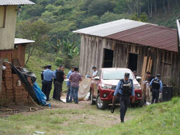 La masacre que se registró la mañana fue dentro de una vivienda en la aldea Buena Vista del municipio de Victoria, Yoro.