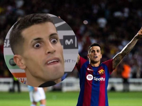 Joao Cancelo sorprendió a todos al hacer un gesto extraño con su cara.