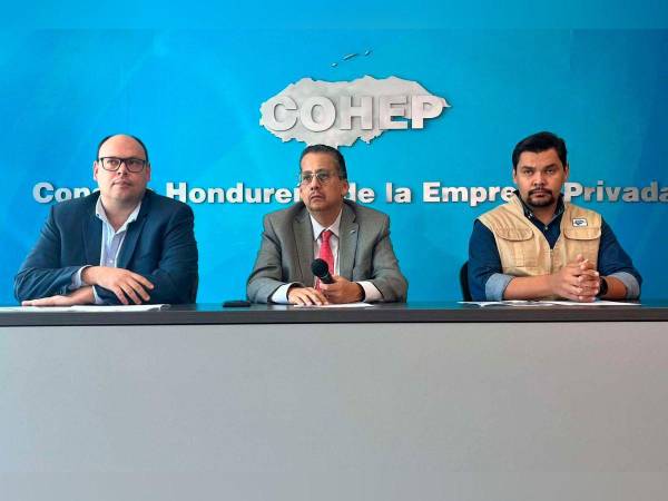 Herrera y otros miembros del Cohep brindaron una conferencia de prensa.