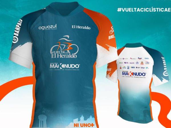 La camisa para la décimotercera edición de la Vuelta Ciclística de EL HERALDO está elaborada con una tela dry-fit especial para deportistas.