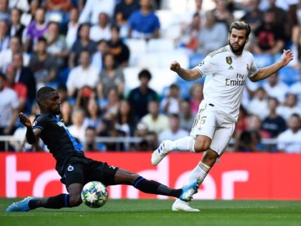 Acciones del primer tiempo del partido entre el Real Madrid y el Brujas.