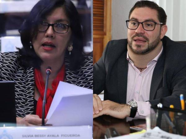 La diputada Silvia Ayala y Jorge Cálix del partido Libre.