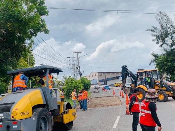 Cerca de la colonia San Miguel se hacen trabajos.