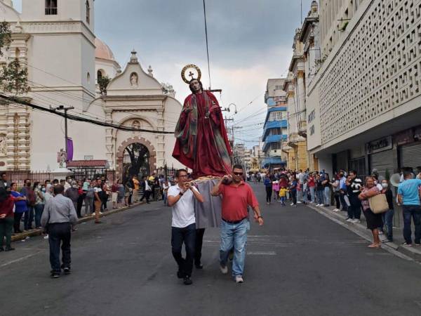 Parte del recorrido en el centro de Tegucigalpa.