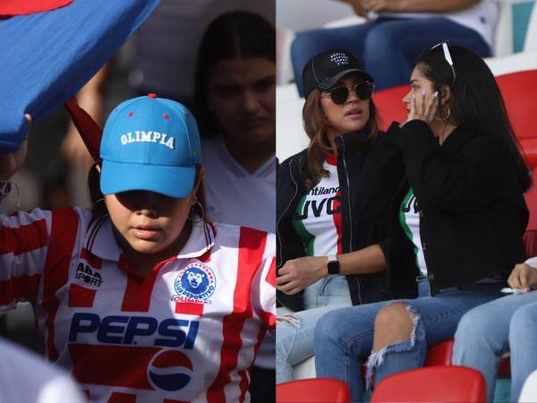 El clásico del Olimpia y Marathón tuvo presente a una gran afición, entre ellas a hermosas chicas, de cara a esta penúltima jornada del Apertura 2023 de la Liga Nacional