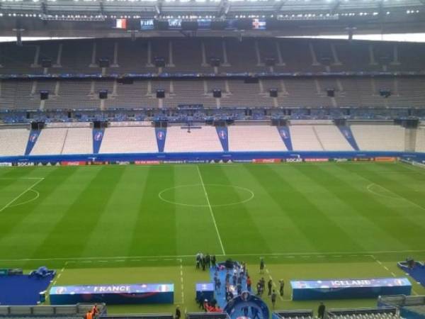 Así se ve el Stade de France previo al duelo entre Francia e Islandia por el pase a la final.