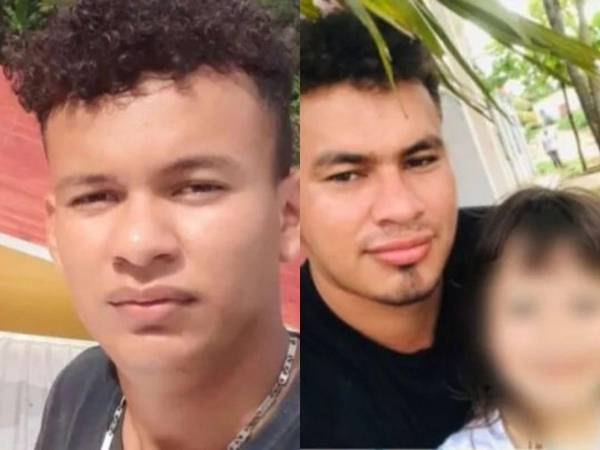 Los hermanos Bayron Fernando Oliva Mencías (19) y Carlos Alfredo Oliva Mencía (23), junto con la hija de este último, Cinthia Paola Oliva Zepeda (5).