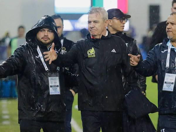 Cuando Javier Aguirre iba a saludar a Reinaldo Rueda al final del partido fue que recibió el golpe.