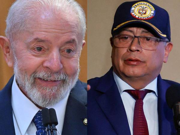 Los presidentes de Brasil, Luiz Inácio Lula da Silva, y de Colombia, Gustavo Petro.