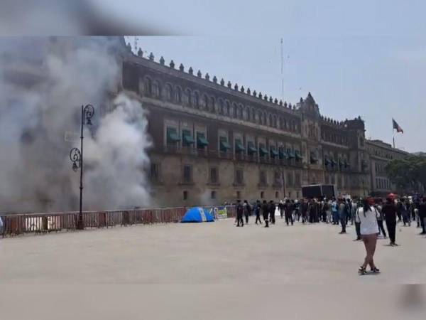 Captura de pantalla de un video que se volvió viral en redes sociales sobre la manifestación.