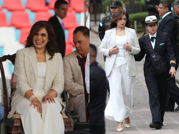 La recién nombrada ministra de Defensa de Honduras y actual precandidata a la presidencia por el Partido Libertad y Refundación (Libre), Rixi Moncada, lució elegante y sobria en las fiestas patrias 2024. Aquí un recuento de imágenes de su look.