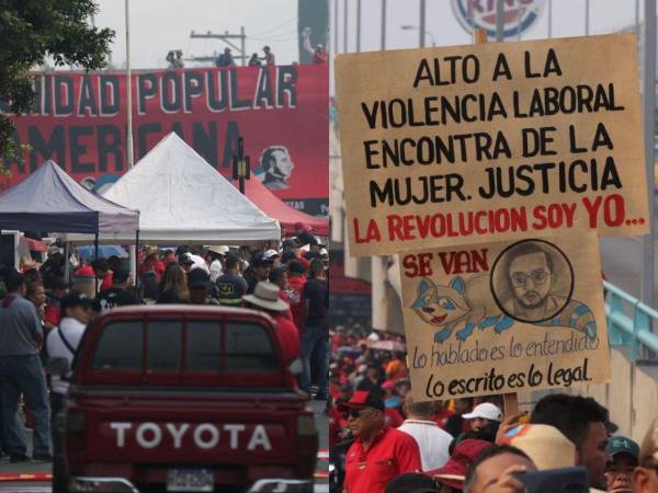 La movilización, que ha congregado a una gran cantidad de empleados desde tempranas horas, ha sido escenario de diversas expresiones de exigencia y protesta. En pancartas y consignas, se ha manifestado el llamado a la unidad popular latinoamericana y se ha expresado solidaridad con los más desfavorecidos.