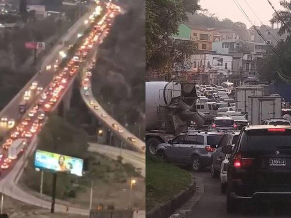 Un fuerte colapso vial se reporta en la capital durante la tarde-noche de este viernes 3 de mayo.