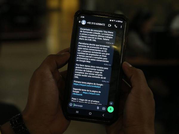 De números desconocidos y que son del extranjero llegan los mensajes a las personas ofreciendo trabajo y premios