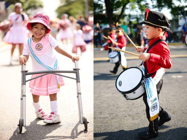 Hermosos niños, estudiantes de educación básica, engalanaron las fiestas patrias en la zona norte de Honduras este viernes 13 de septiembre y la cámara de EL HERALDO captó estas destacadas fotografías.