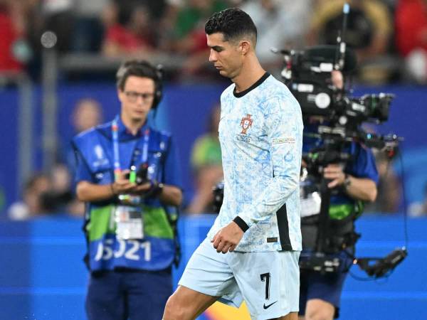 Cristiano Ronaldo no tuvo un buen partido y terminó molesto.