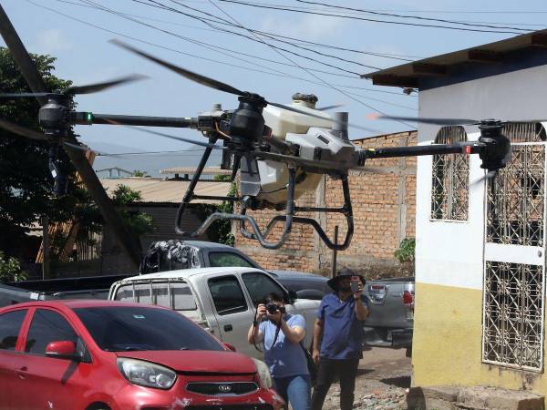 Los drones sirven para llegar a zonas de difícil acceso en la capital hondureña.