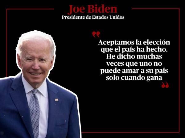 Este próximo 20 de enero de 2025, Biden entregará la presidencia a su sucesor, Donald Trump, tras proclamarse presidente de los Estados Unidos con 277 votos; Harris, por su parte, reconoció su derrota. Aquí las frases de Biden en su discurso.