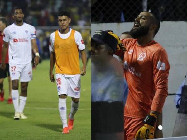 EN FOTOS: Rostros tristes de los futbolistas de Olimpia tras el mal momento del equipo, Edrick Menjívar ante la afición rival, llenazo y fiesta aurinegra en el Estadio Morazán de San Pedro Sula.