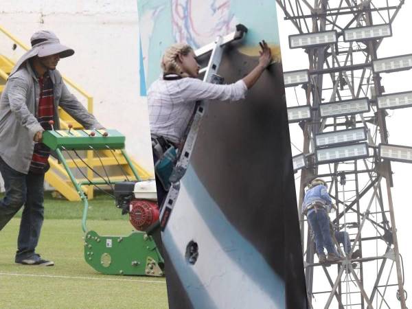 El Estadio Francisco Morazán de San Pedro Sula se prepara para albergar el Honduras vs México por Nations League.