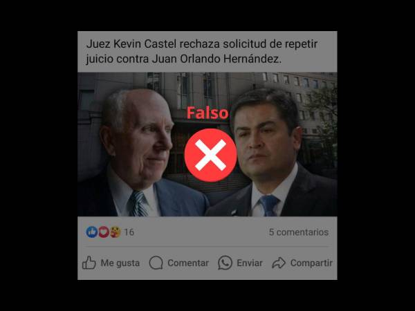 Captura de pantalla a una publicación de Facebook realizada el 15 de abril de 2024.