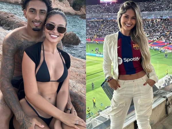 El jugador del FC Barcelona Raphinha reaccionó molesto por los malos comentarios recibidos en fotos que publica junto a su esposa Natalia Rodrigues Belloli.