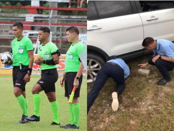 Los árbitros del encuentro entre Real Sociedad vs Real España sufrieron de vandalismo en Tocoa.