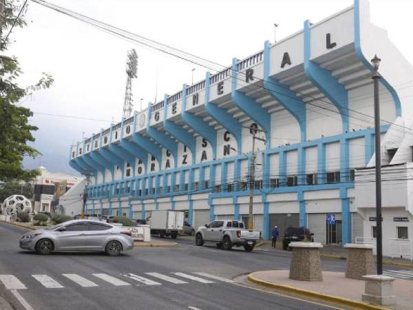 Así luce actualmente el estadio Francisco Morazán.