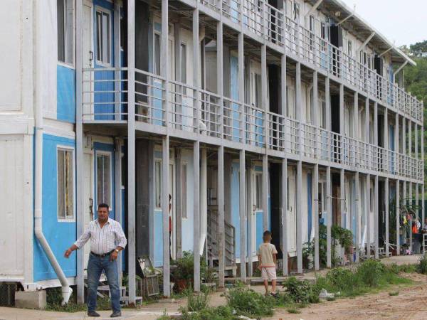 Las casas contenedores estaban destinadas para albergar a las familias damnificadas por los fenómenos naturales Eta e Iota en 2021.