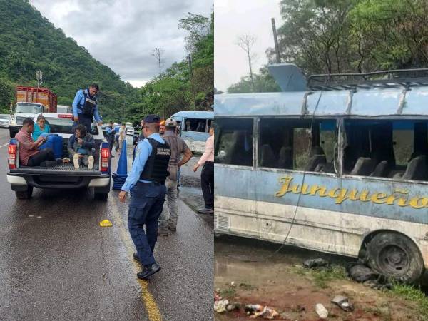 Un fatal accidente de autobús cobró la vida de al menos tres víctimas y dejó a más de una docena de personas heridas la tarde de este martes en la aldea Buenos Aires de Taulabé, Comayagua. Aquí las imágenes lamentables.