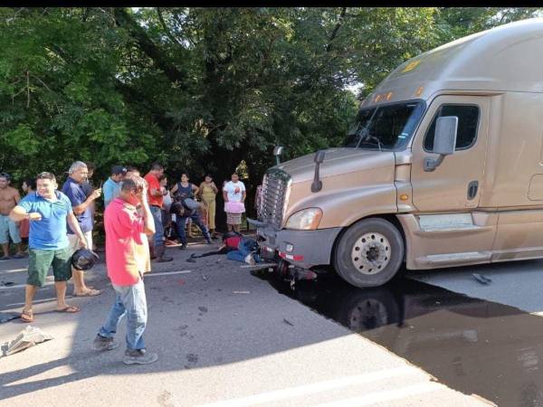 Luis Padilla falleció tras un accidente entre su motocicleta y un furgón en El Empalme, municipio de El Triunfo, Choluteca.