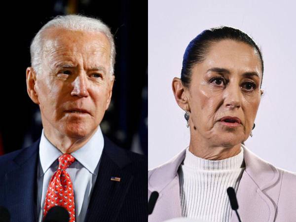 Joe Biden y Claudia Sheinbaum, presidentes de Estados Unidos y México, respectivamente.