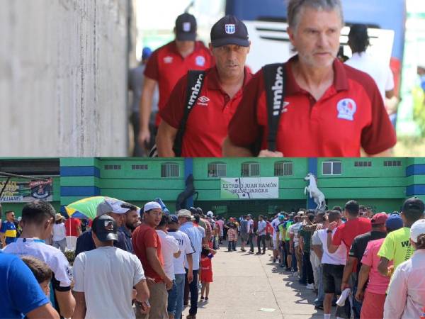 ¡Fiebre en Olancho! Los aficionados con el corazón partido, Samuel García llegó fachero y el enmascarado que asombró afuera del Juan Ramón Brevé. FOTOS: Andro Rodríguez | Erlin Varela.