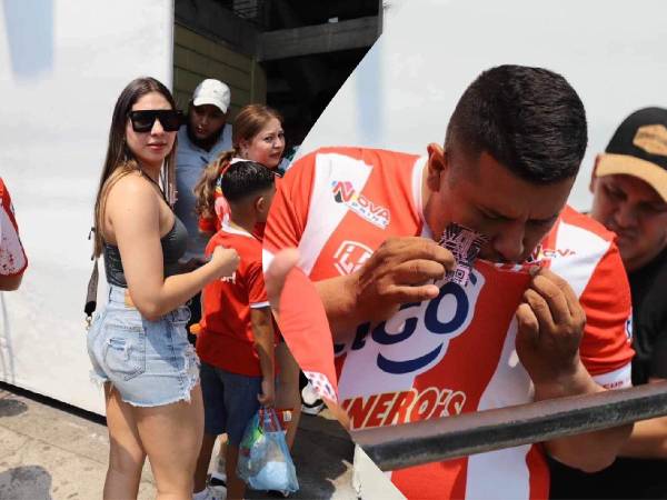 Hermosas nenas cautivaron en La Ceiba, hincha del rojo llevó ropa einterior con mensaje específico y la Marea Roja invadió su casa en la ida del repechaje por el no descenso. FOTOS: José Luis Barralaga | Esaú Ocampo.