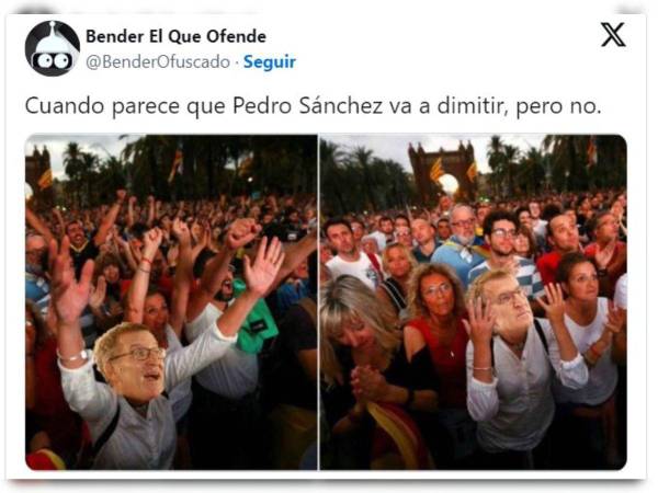 El presidente del Gobierno español, Pedro Sánchez, anunció que seguirá al frente del Ejecutivo tras cinco días de reflexión y silencio por el acoso personal que dice sufrir de la oposición luego del escándalo que involucró a su esposa. Sus detractores lo acusan de burlarse del país y su decisión ha dejado una lluvia de memes.