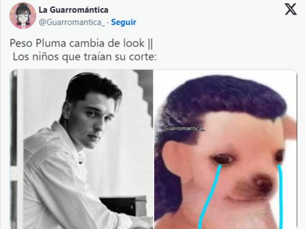 La fotografía de Peso Pluma con un nuevo corte de cabello se viralizó en las redes sociales y los usuarios en redes no dudaron en hacer divertidos memes.