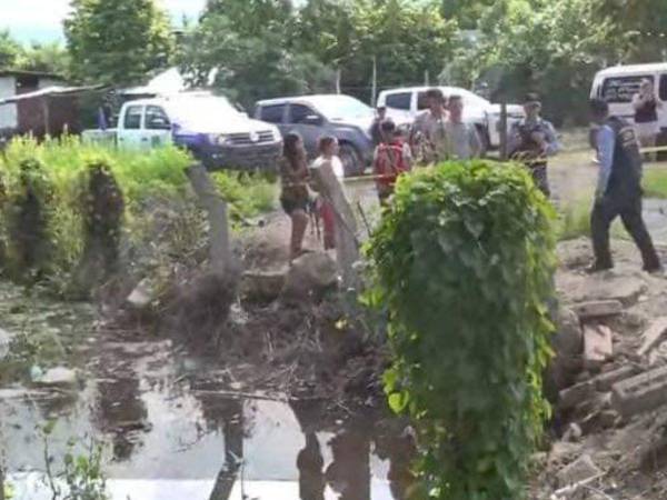 La imagen muestra el lugar donde fue encontrado el cuerpo del joven sampedrano.