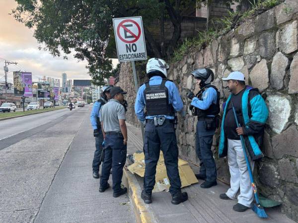 La persona quedo en la acera, a la orilla del bulevar Suyapa.