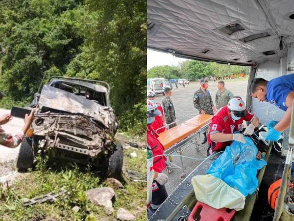 Dos de las siete personas trasladadas al Hospital Escuela en helicóptero, tras resultar heridas en el accidente de un pick-up en la carretera de San Marcos de La Sierra, se encuentran en estado crítico en el principal centro asistencial del país.