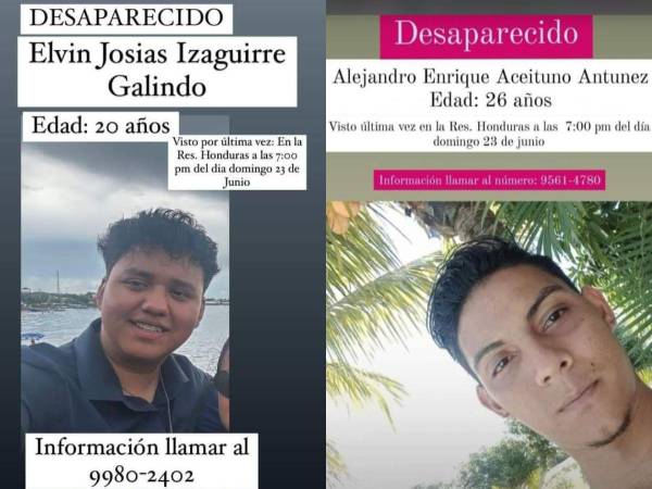 Los familiares de los jóvenes desaparecidos solicitan información verídica para dar con su paradero.